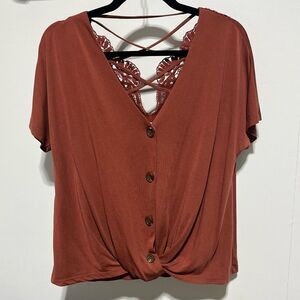 Daytrip Button Down Strappy Back Top Size XS